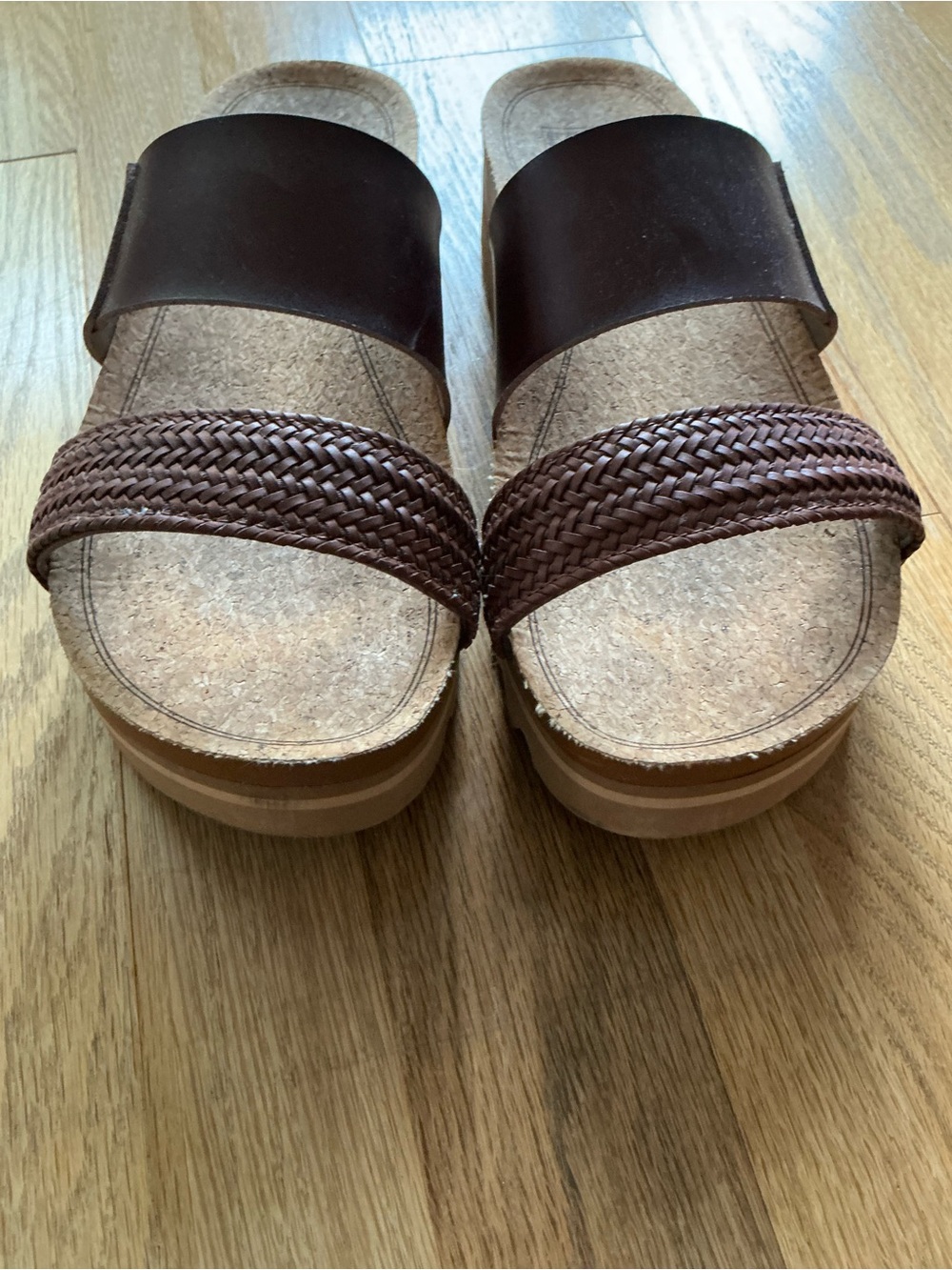 Reef Women's Brown Double-Band Platform Sandals - Picture 3 of 9
